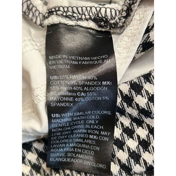 White House Black Market The Slim Ankle Houndstooth Stretch Pants Sz 0 (4765) - Picture 8 of 8